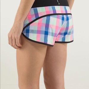Lululemon speed shorts pop plaid